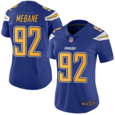 Los Angeles Chargers NFL Football Brandon Mebane Electric Blue Jersey Women Limited #92 Rush Vapor Untouchable->youth nfl jersey->Youth Jersey